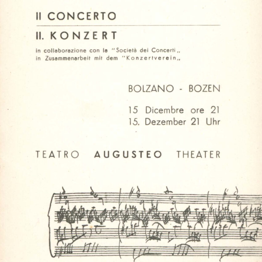 Concerto, Orchestra Haydn, Programma di sala, Bolzano, Bozen, Augusteo