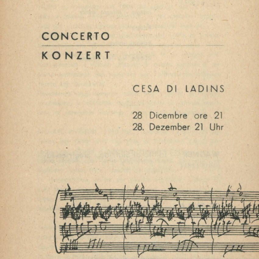 Concerto, Orchestra Haydn, Programma di sala, Ortisei