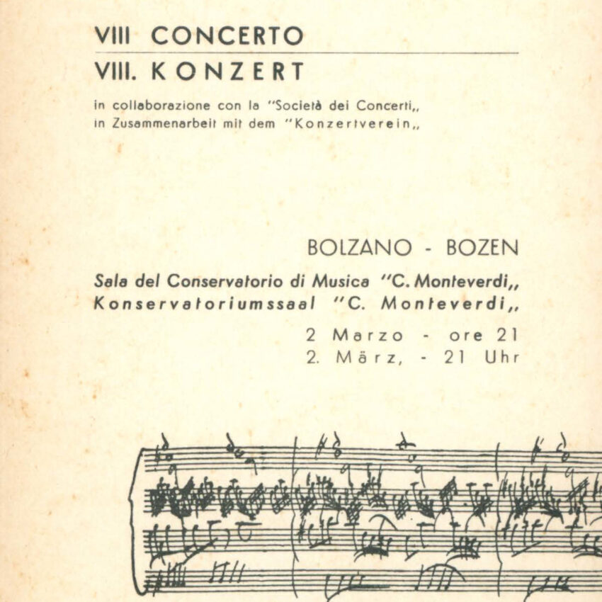 Concerto, Orchestra Haydn, Programma di sala, Rovereto