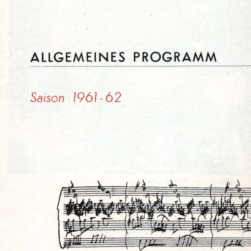 Programma generale, Programma di sala, Orchestra Haydn, 1961-1962