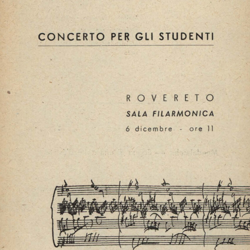 Programma di sala, Orchestra Haydn, Rovereto, 1961-1962