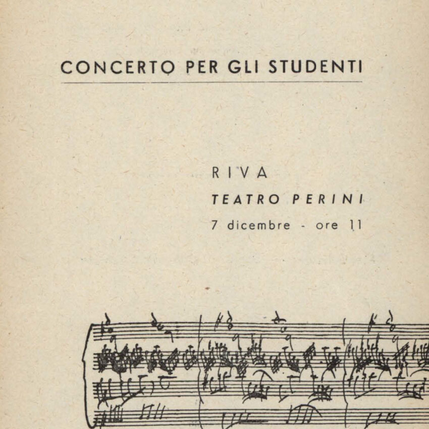 Programma di sala, Orchestra Haydn, Riva del Garda, 1961-1962
