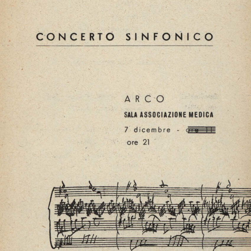 Programma di sala, Orchestra Haydn, Arco, 1961-1962