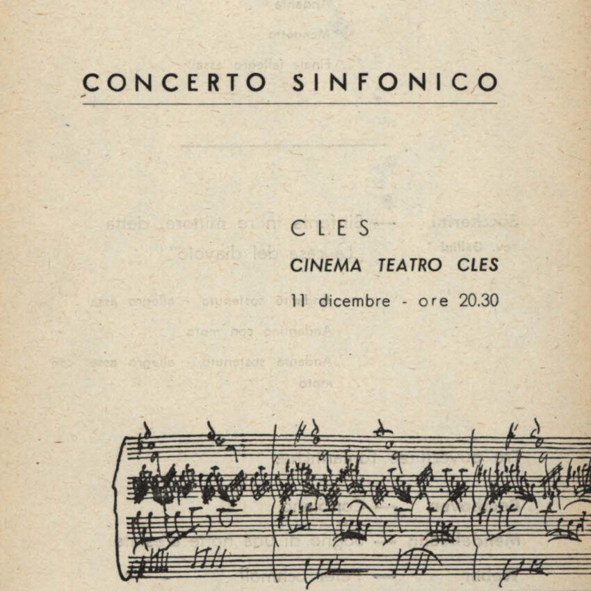 Programma di sala, Orchestra Haydn, Cles, 1961-1962