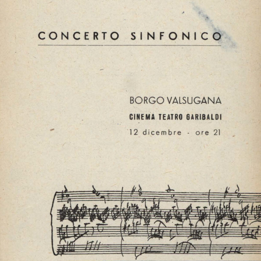 Programma di sala, Orchestra Haydn, Borgo Valsugana, 1961-1962