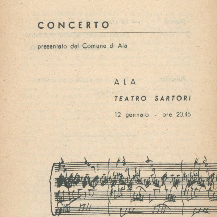 Programma di sala, Orchestra Haydn, Concerto, Ala, 1961-1962