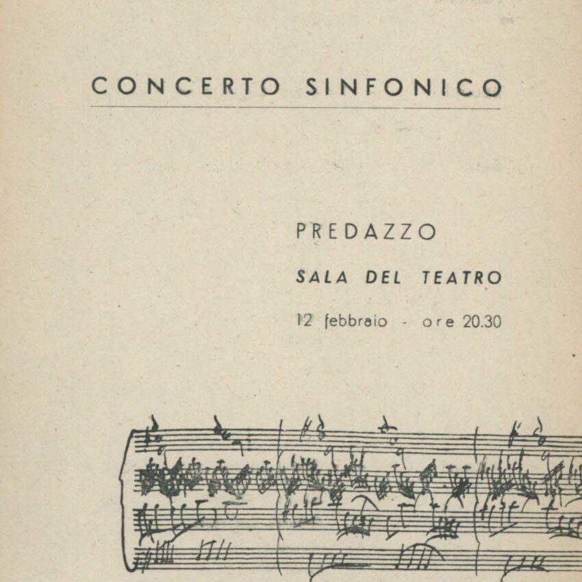 Programma di sala, Orchestra Haydn, Concerto, Predazzo, 1961-1962