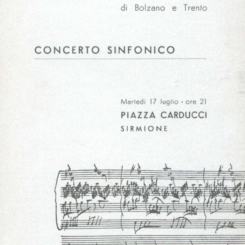 Programma di sala, Orchestra Haydn, Concerto, Sirmione, 1961-1962