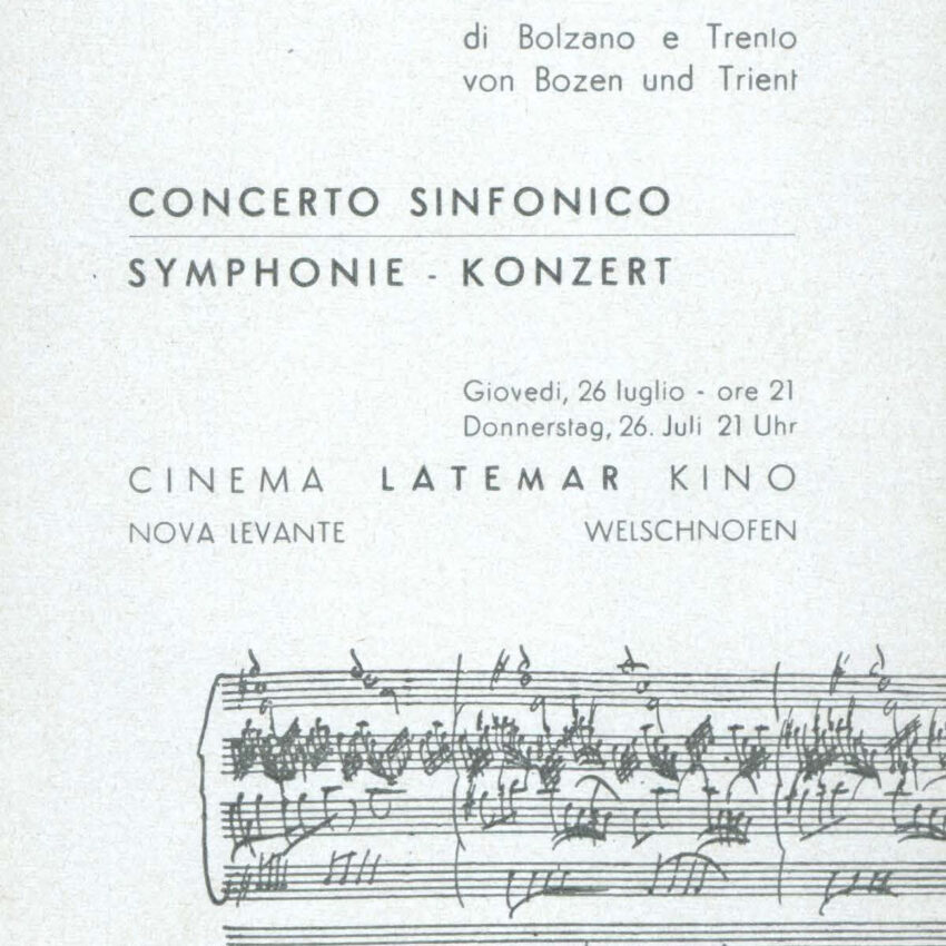 Programma di sala, Orchestra Haydn, Concerto, Nova Levante, 1961-1962