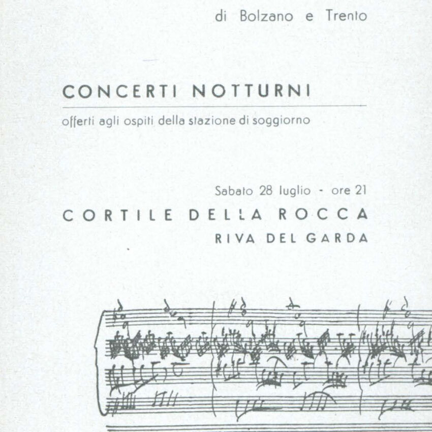 Programma di sala, Orchestra Haydn, Concerto, Riva del Garda, 1961-1962
