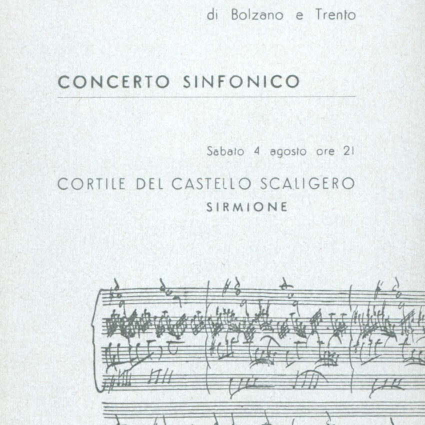 Programma di sala, Orchestra Haydn, Concerto, Sirmione, 1961-1962