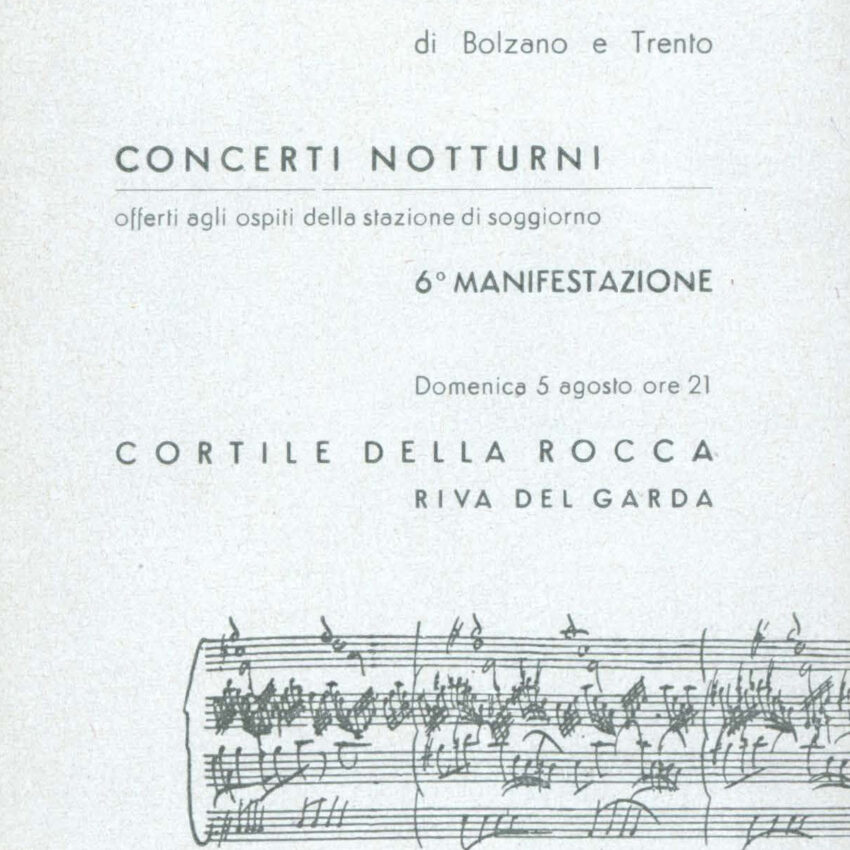 Programma di sala, Orchestra Haydn, Concerto, Riva del Garda, 1961-1962
