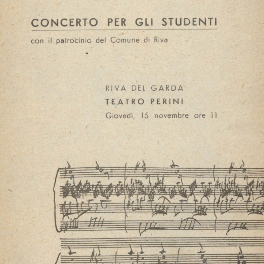 Concerto, Orchestra Haydn, Programma di sala, Riva del Garda, 1962-1963