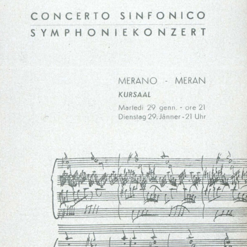 Concerto, Orchestra Haydn, Programma di sala, Merano, Meran