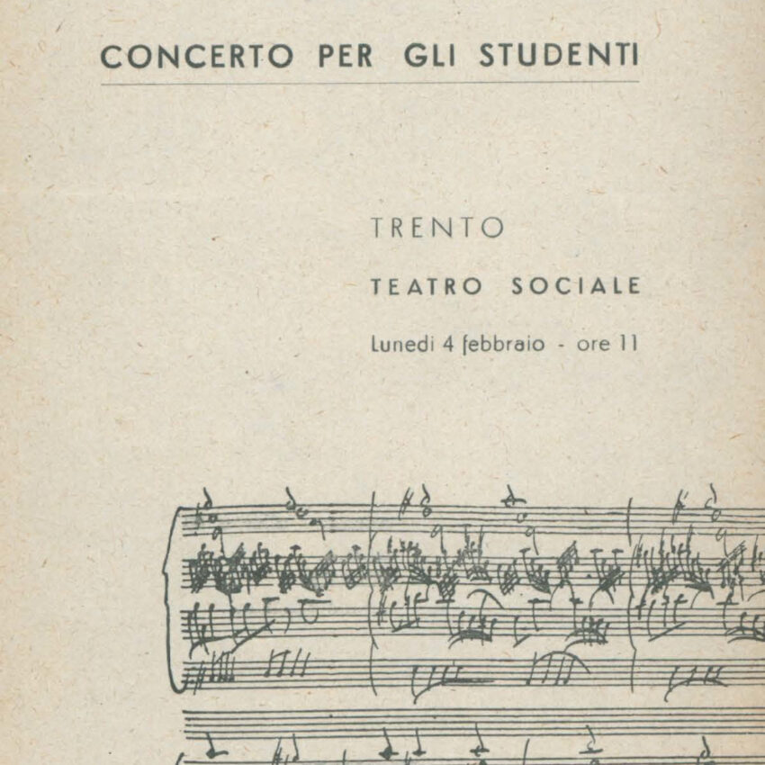 Concerto, Orchestra Haydn, Programma di sala, Trento, Trient, 1962-1963