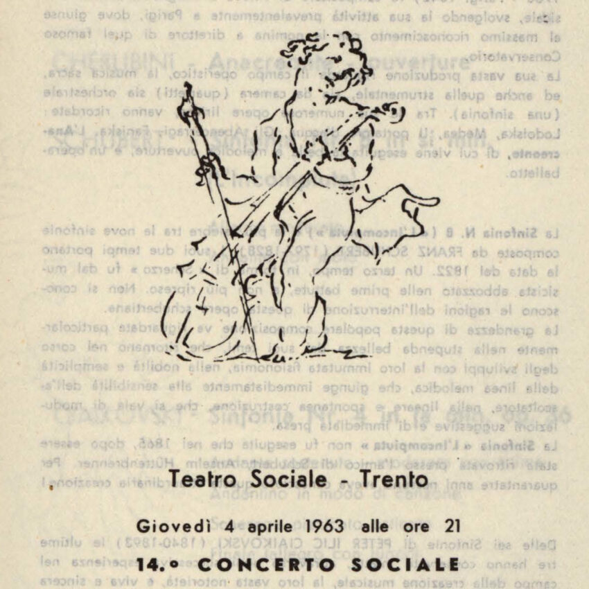 Concerto, Orchestra Haydn, Programma di sala, Trento, Trient, 1962-1963