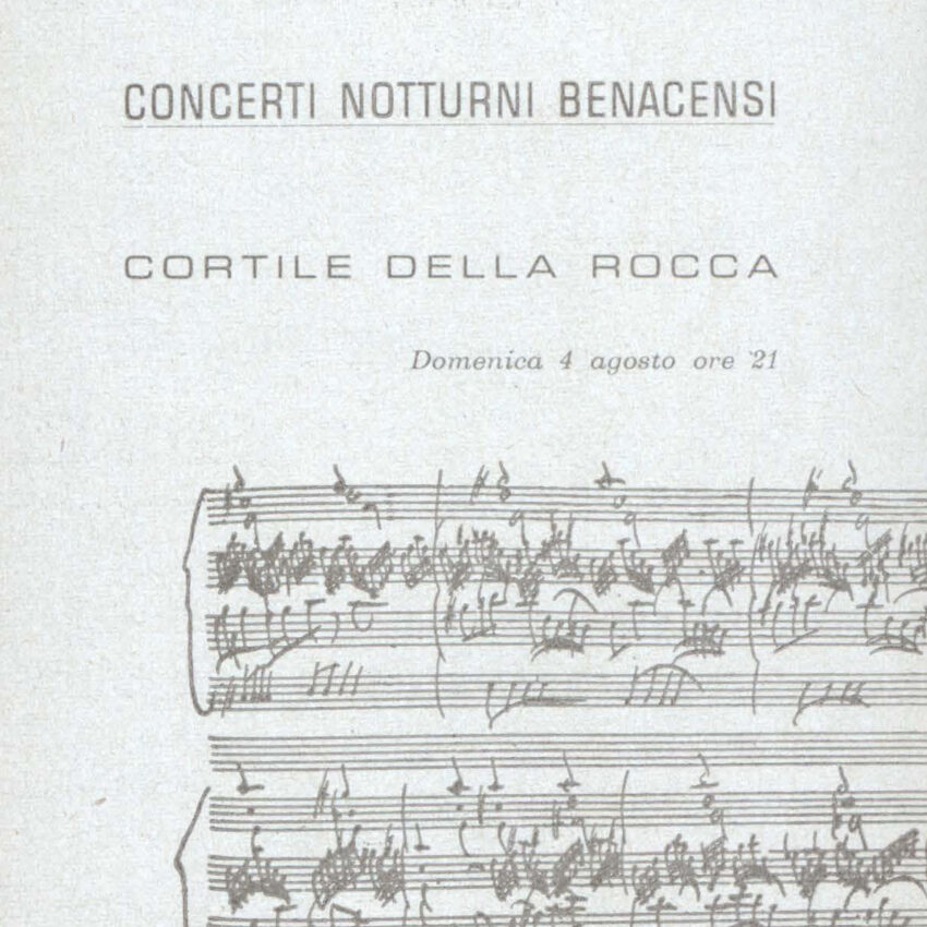 Concerto, Orchestra Haydn, Programma di sala, Riva del Garda, 1962-1963