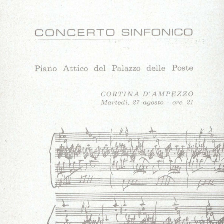 Concerto, Orchestra Haydn, Programma di sala, Cortina D'Ampezzo, 1962-1963