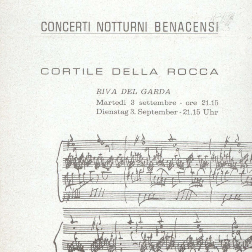Concerto, Orchestra Haydn, Programma di sala, Riva del Garda, 1962-1963