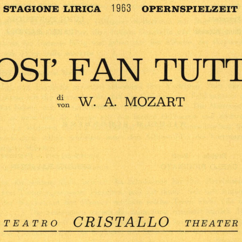 Concerto, Orchestra Haydn, Programma di sala, Bolzano, Bozen, 1962-1963