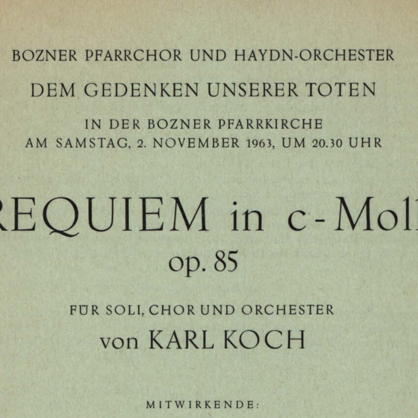 Concerto, Programma di sala, Orchestra Haydn, Bolzano, Bozen
