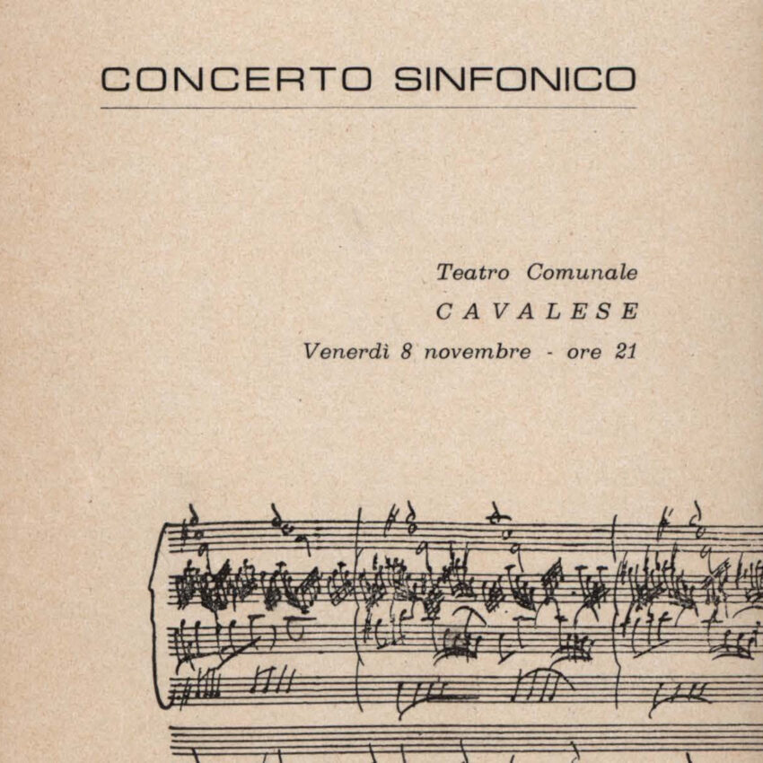 Concerto, Programma di sala, Orchestra Haydn, Cavalese, 1963-1964