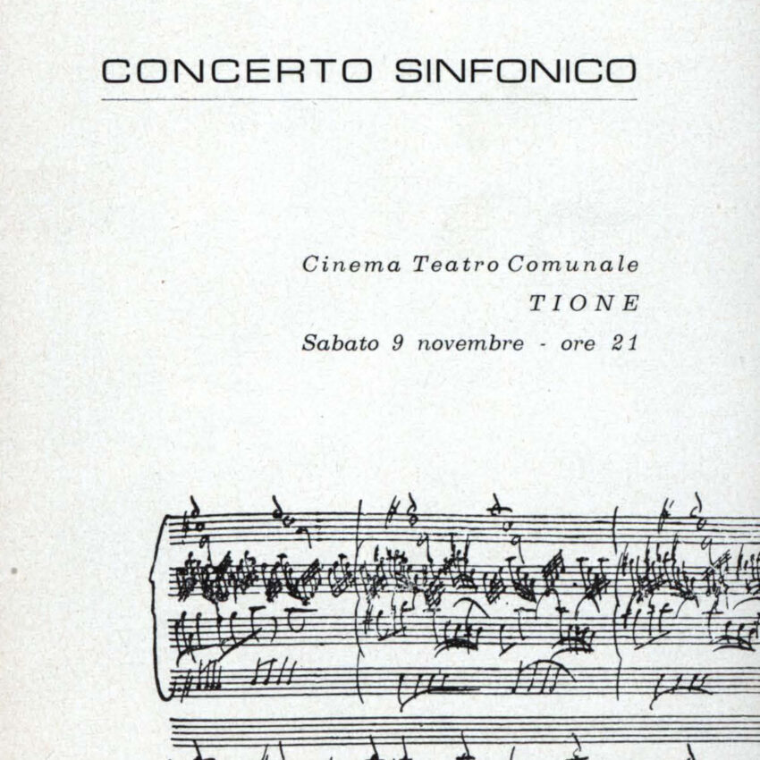 Concerto, Programma di sala, Orchestra Haydn, Tione, 1963-1964