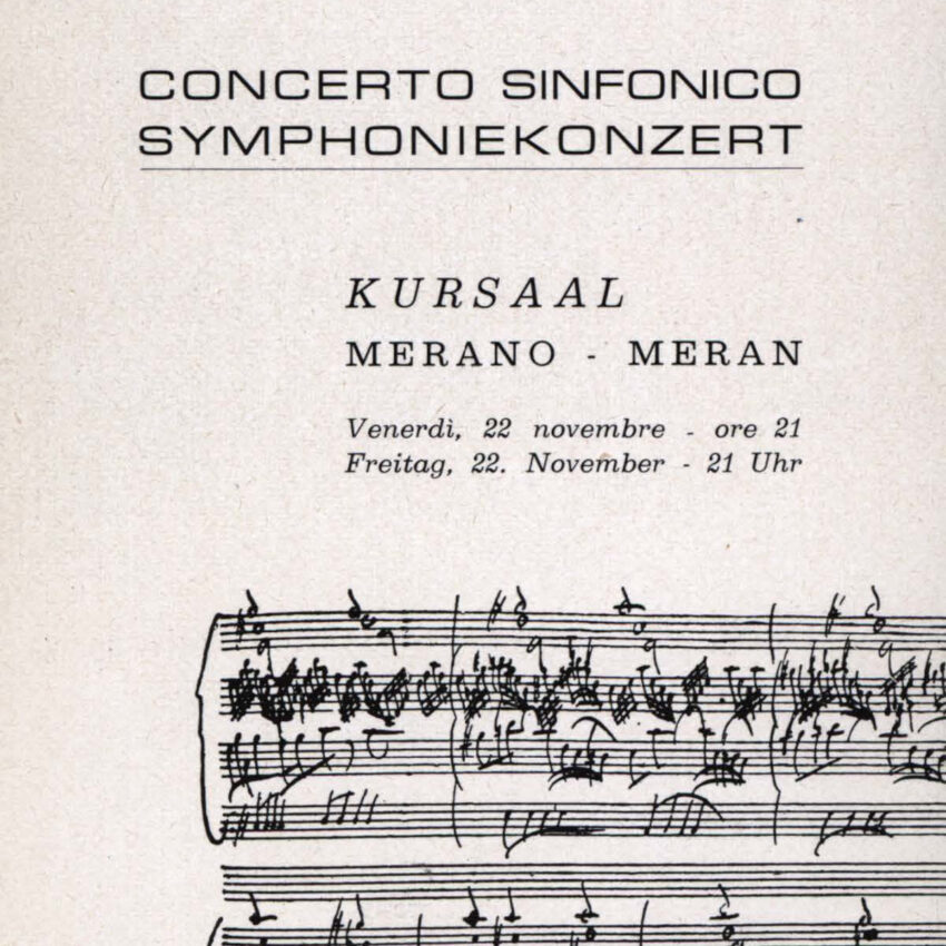 Concerto, Programma di sala, Orchestra Haydn, Merano, Meran,1963-1964
