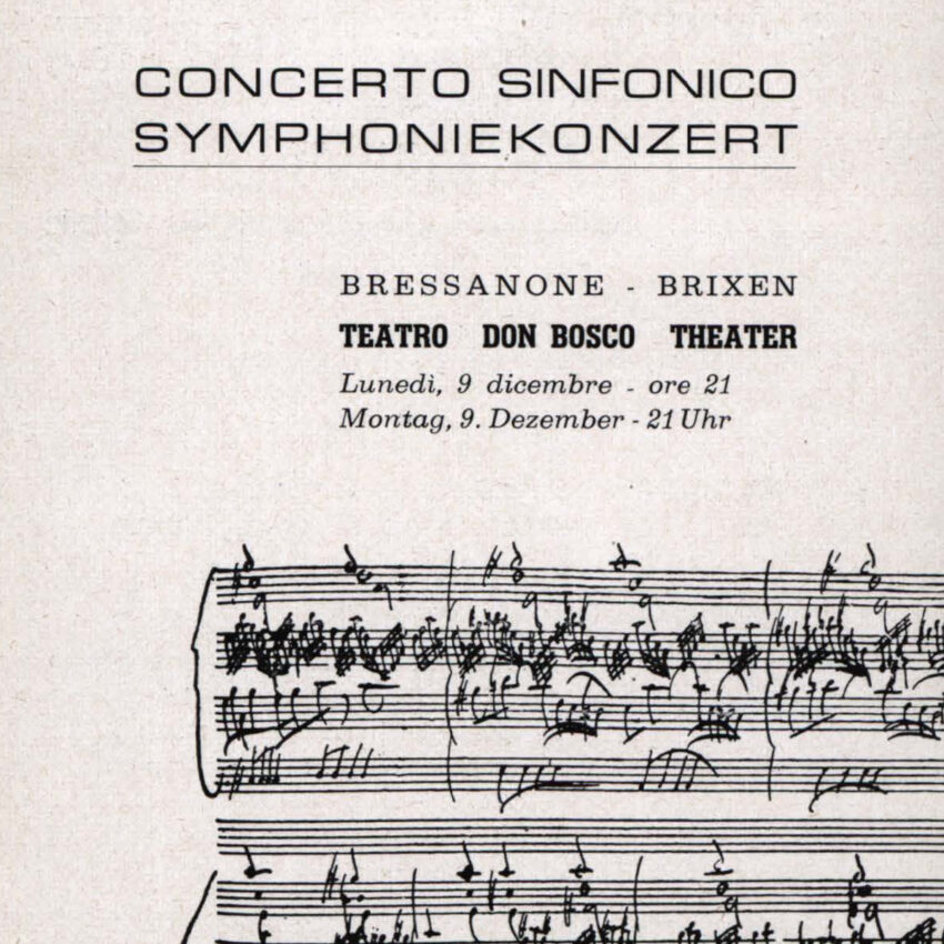 Concerto, Programma di sala, Orchestra Haydn, Bressanone, Brixen, 1963-1964