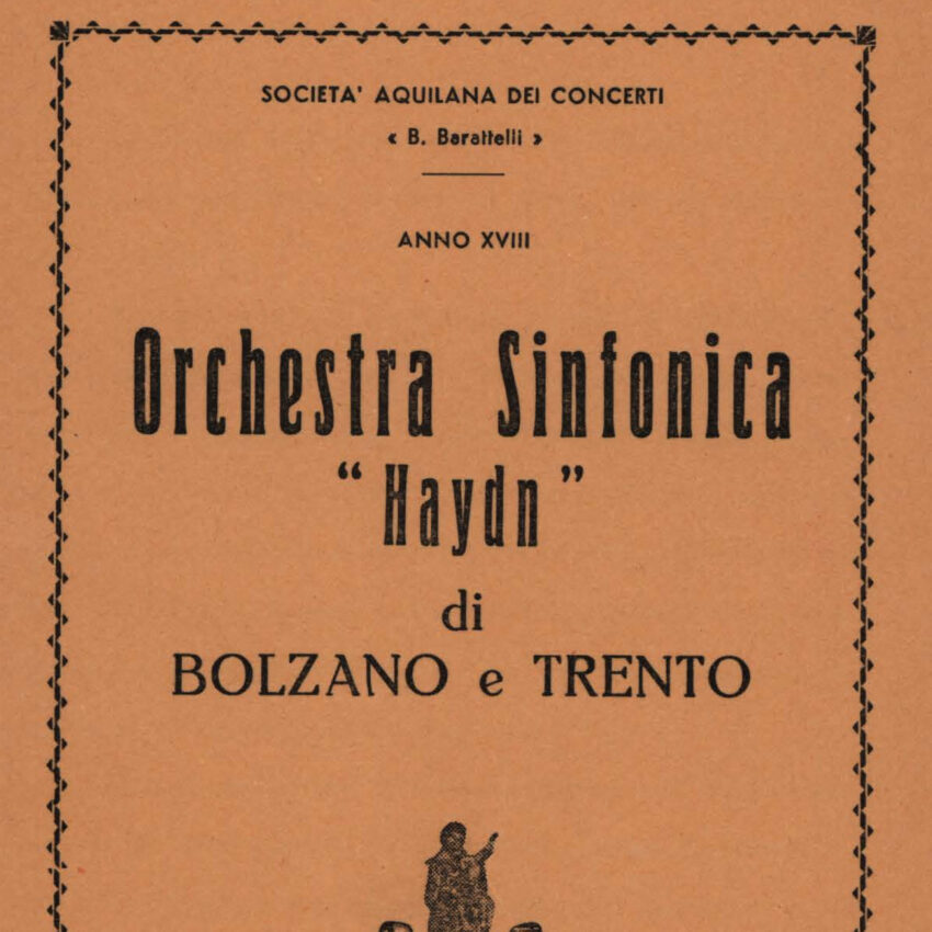 Concerto, Programma di sala, Orchestra Haydn, L'Aquila, 1963-1964