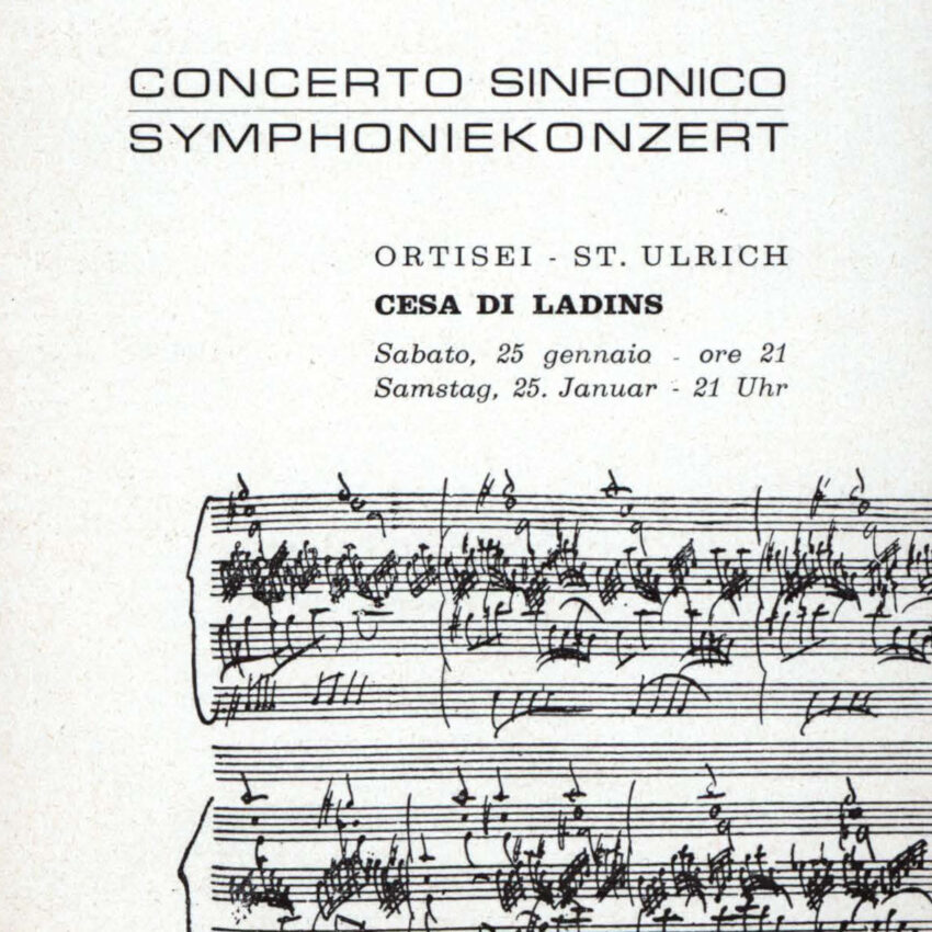 Concerto, Programma di sala, Orchestra Haydn, Ortisei, St. Ulrich, 1963-1964