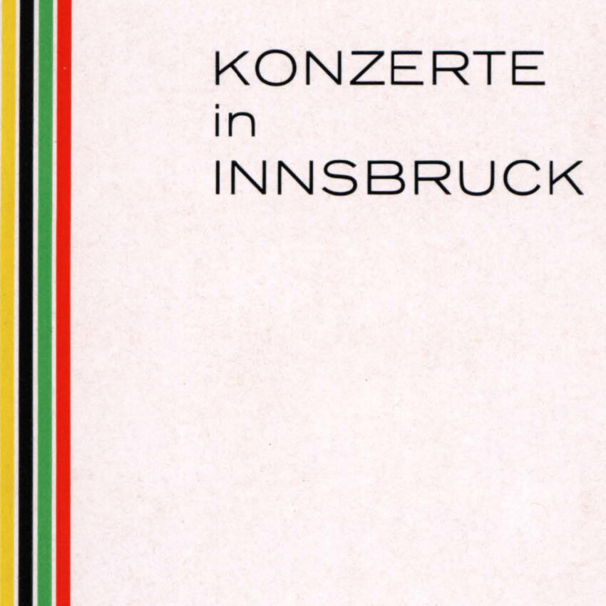Concerto, Programma di sala, Orchestra Haydn, Innsbruck, 1963-1964