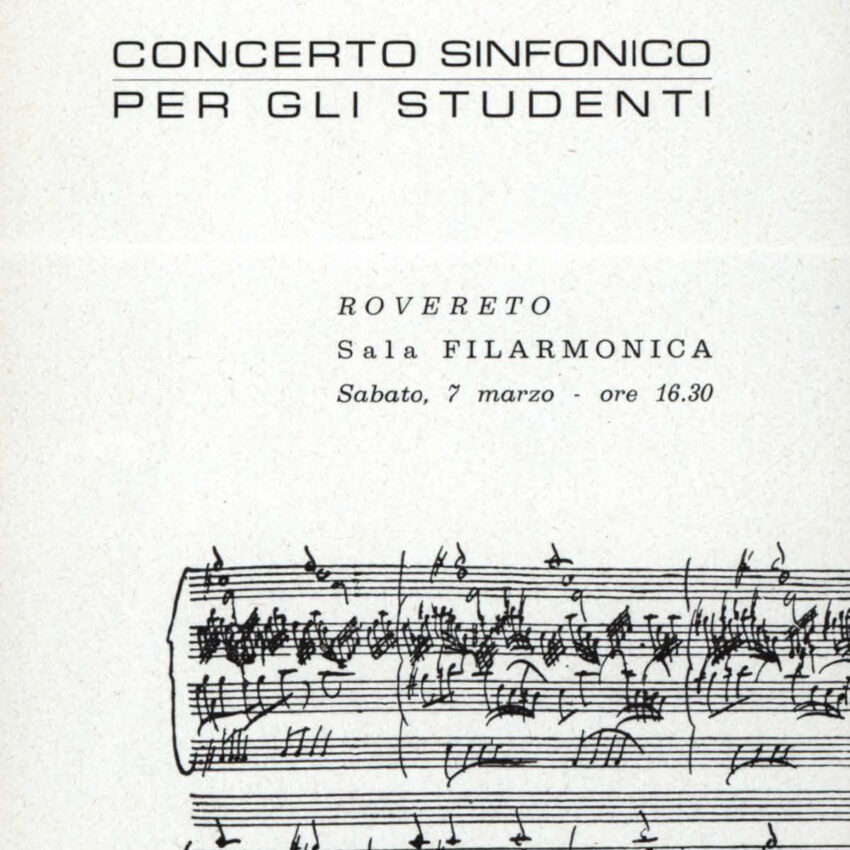 Concerto, Programma di sala, Orchestra Haydn, Rovereto, 1963-1964