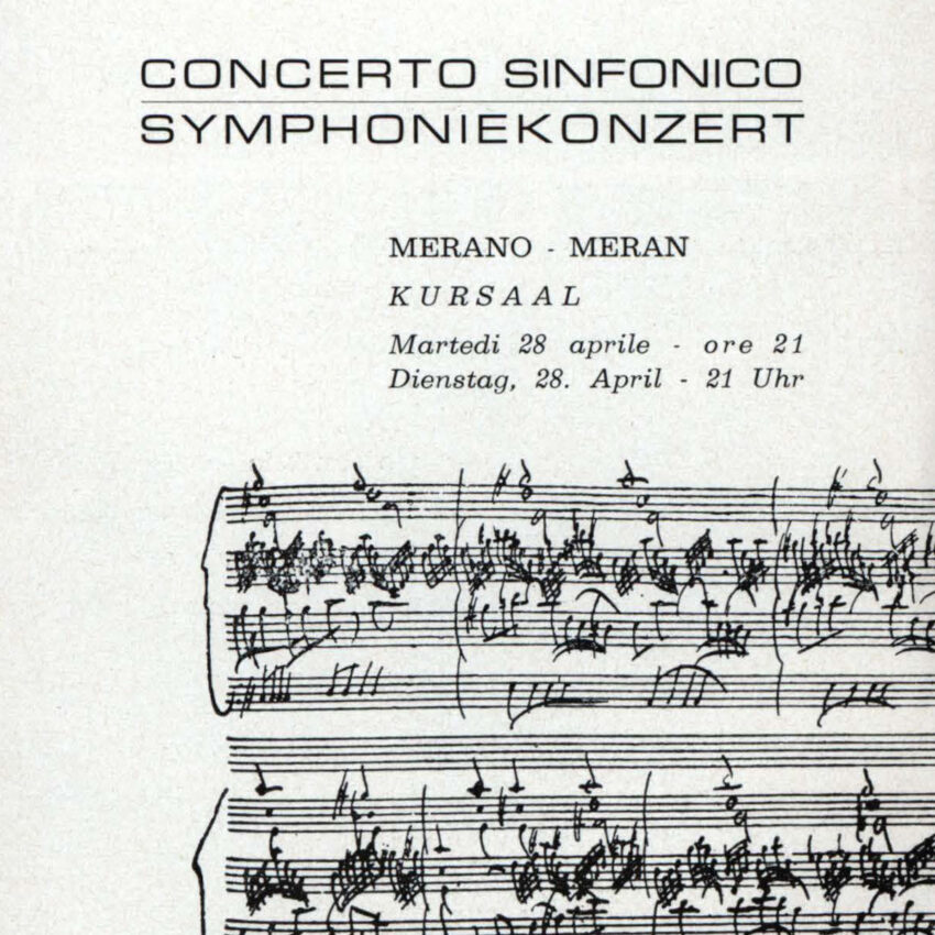 Concerto, Programma di sala, Orchestra Haydn, Merano, Meran, 1963-1964