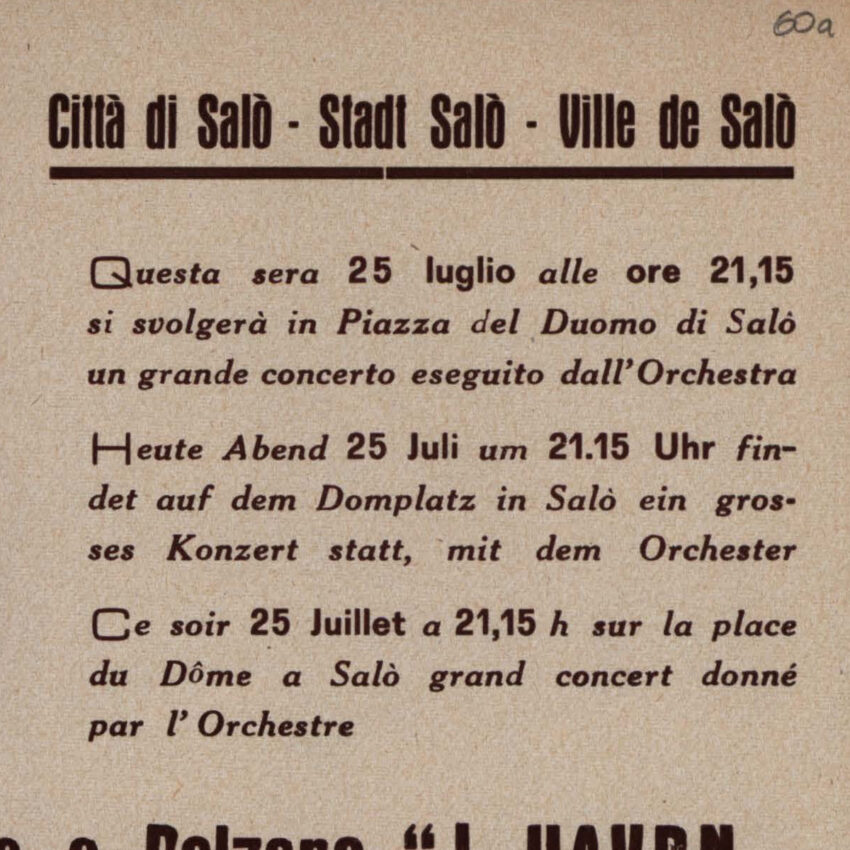 Concerto, Programma di sala, Orchestra Haydn, 1963-1964