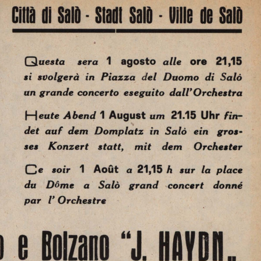 Concerto, Programma di sala, Orchestra Haydn, 1963-1964