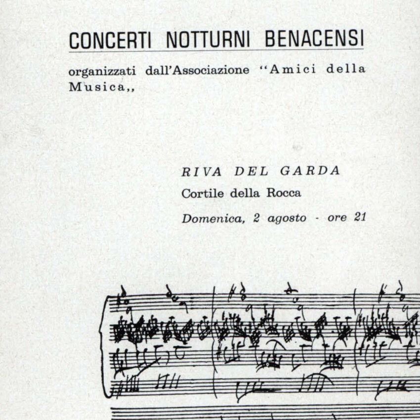 Concerto, Programma di sala, Orchestra Haydn, Riva del Garda, 1963-1964