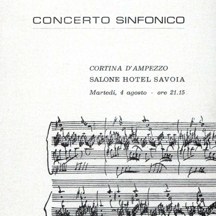Concerto, Programma di sala, Orchestra Haydn, Cortina D'Ampezzo, 1963-1964