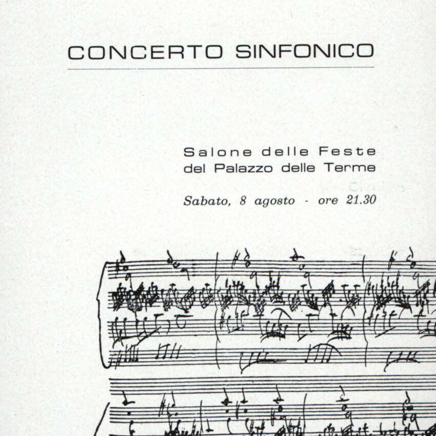 Concerto, Programma di sala, Orchestra Haydn, Roncegno, 1963-1964