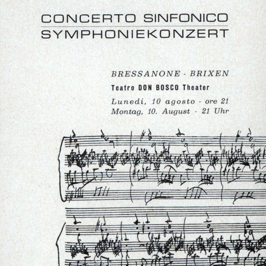 Concerto, Programma di sala, Orchestra Haydn, Bressanone, Brixen, 1963-1964