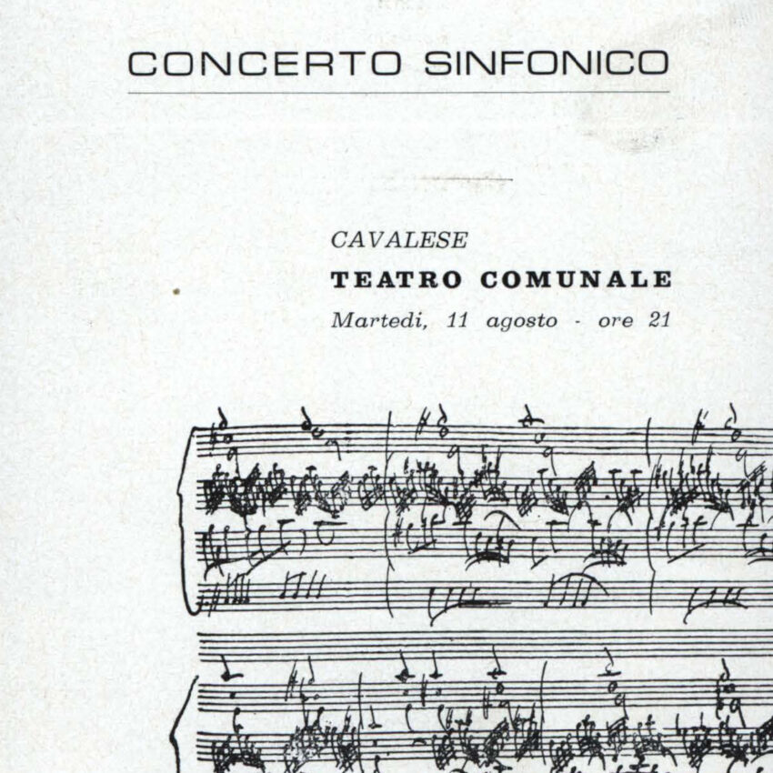 Concerto, Programma di sala, Orchestra Haydn, Cavalese, 1963-1964