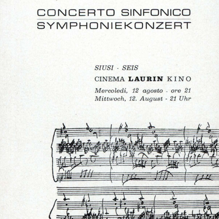 Concerto, Programma di sala, Orchestra Haydn, Siusi, 1963-1964