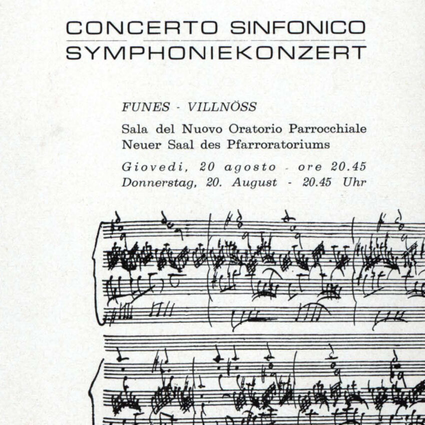 Concerto, Programma di sala, Orchestra Haydn, Funes, Villnöss, 1963-1964
