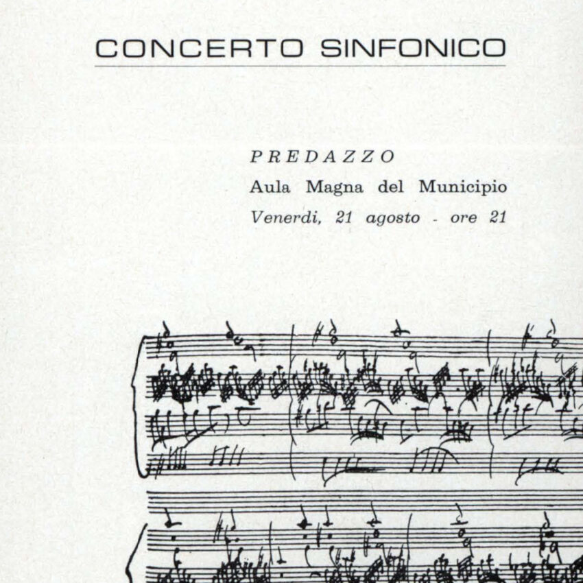 Concerto, Programma di sala, Orchestra Haydn, Predazzo, 1963-1964