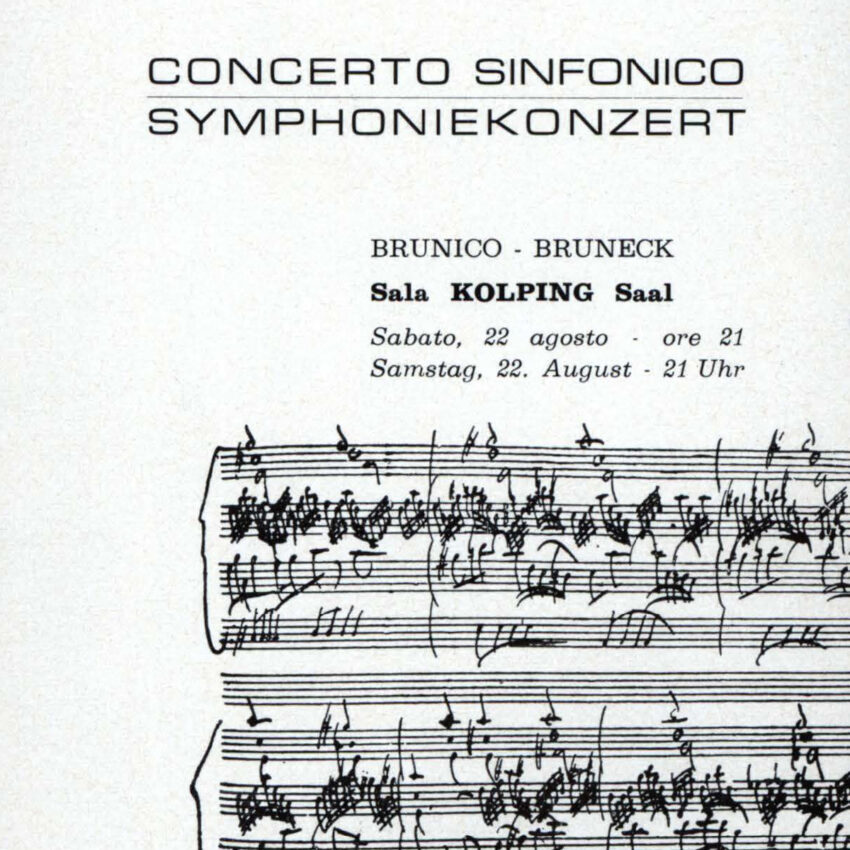 Concerto, Programma di sala, Orchestra Haydn, Brunico, Bruneck, 1963-1964