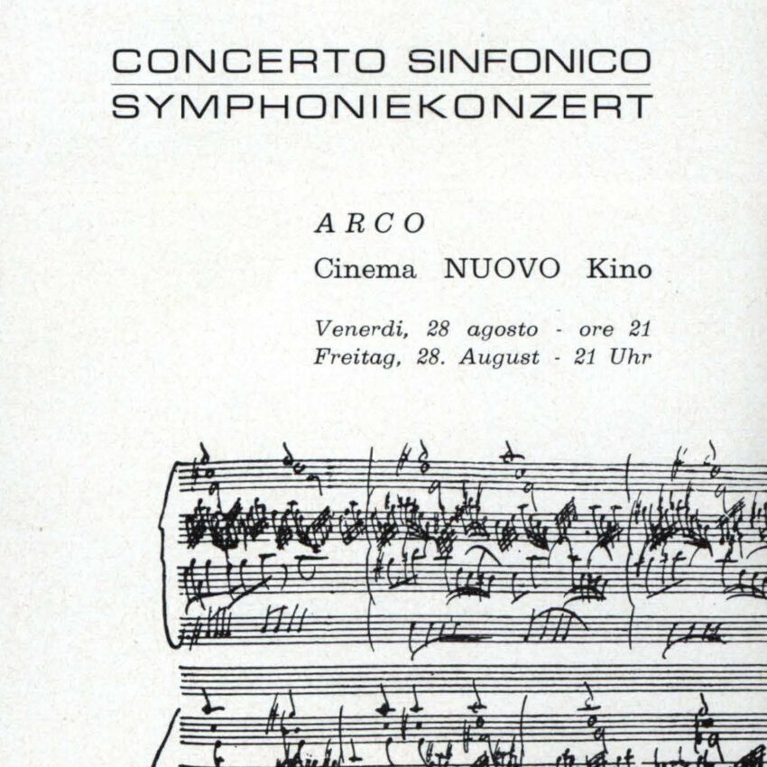 Concerto, Programma di sala, Orchestra Haydn, Arco, 1963-1964