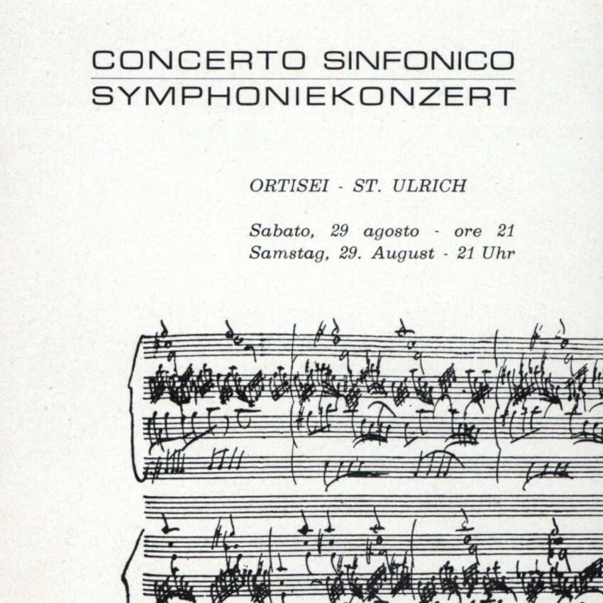 Concerto, Programma di sala, Orchestra Haydn, Ortisei, St. Ulrich, 1963-1964