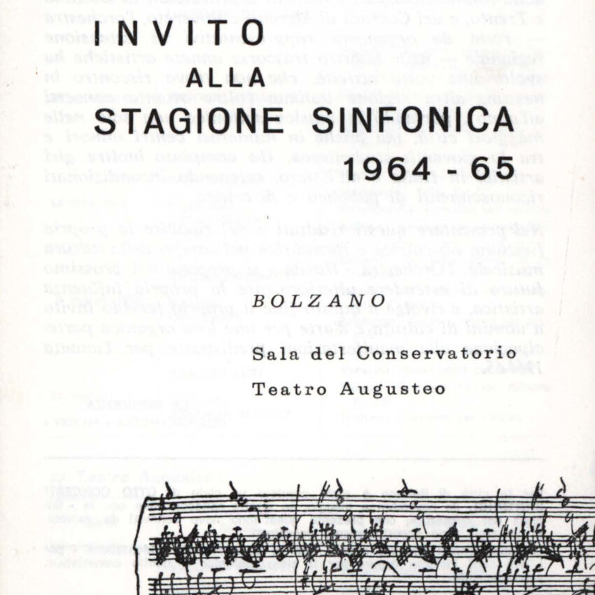 Stagione sinfonica, Programma generale, 1964-1965