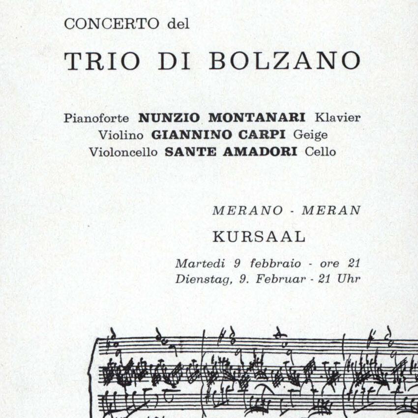 Concerto, Programma di sala, Orchestra Haydn, Merano, Meran, 1964-1965