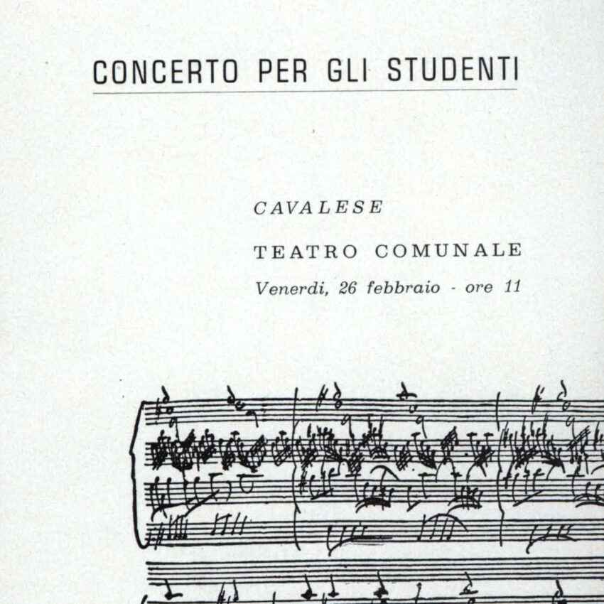 Concerto, Programma di sala, Orchestra Haydn, Cavalese, 1964-1965